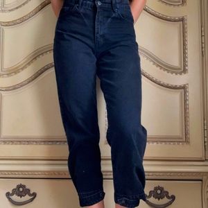ZARA high waisted jeans with buttoned hem